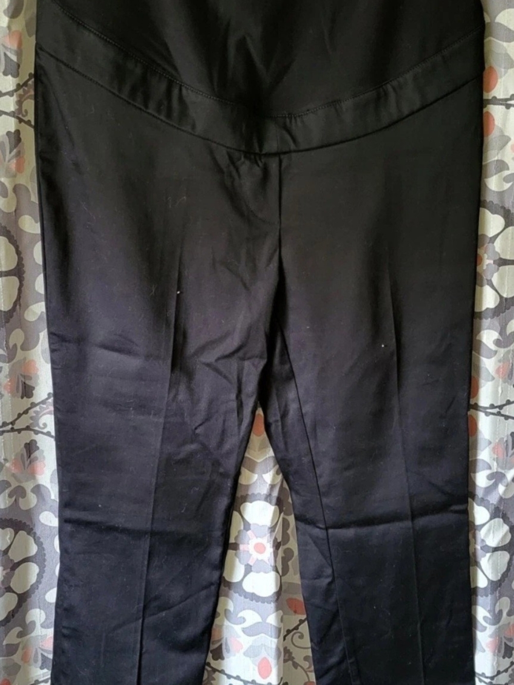H&M Maternity Black Chino Pants Full Belly Panel Work Classic Size Medium